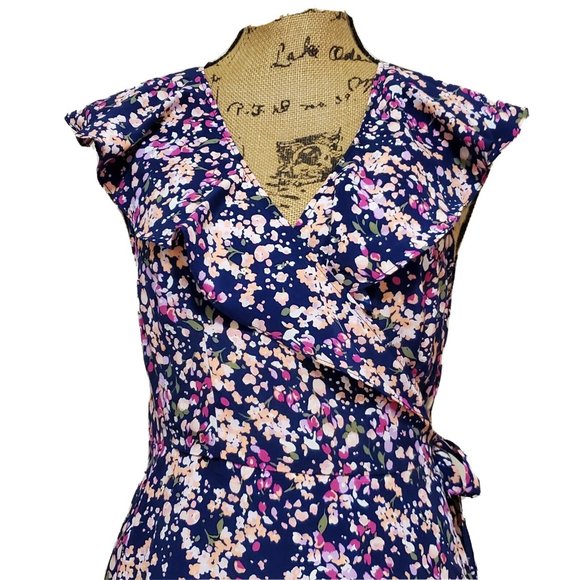 Sanctuary Floral Wrap Dress Size M - Picture 8 of 14